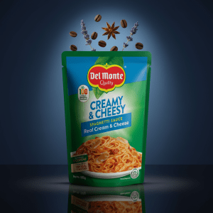 Del Monte Creamy & Cheesy Spaghetti Sauce with Real Cheese & Cream - 500g Pouch