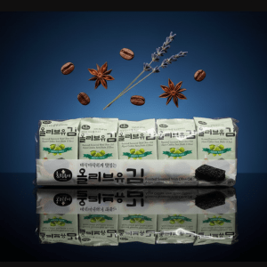 Sajo Korean Roasted Seaweed with Olive Oil - 5 Pack Multipack Crispy Gim Snack