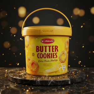 Kokola  Butter Cookies 400g Yellow Bucket • Kukis Rasa Mentega