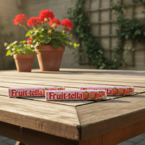 Fruit-tella Strawberry Chewy Candy Roll, 3x41g - Made with Real Fruit Juice