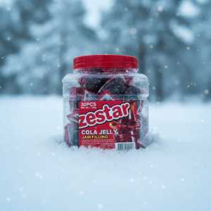 Zestar Cola Jelly Jam Filling Gummy Candy - 30 Pieces, 720g Jar