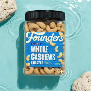 Founders Salted Roasted Whole Cashews - 1kgJar