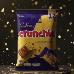 Cadbury Crunchie  share pack Mini bars(12 Count, 180g Bag)