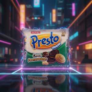 Jack 'n Jill Presto Creams Choco Peanut Butter Cookie Sandwiches - 10 Pack, 300g