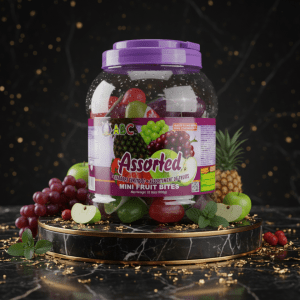 Abc Assorted Mini Fruit Bites Jelly Candy Jar - 52.9oz (1500g)