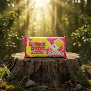 Croley Foods Sunflower Crackers Cream Sandwich Strawberry Flavor - 270g (10 X 27g Packs)