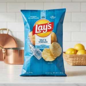Lays Salt & Vinegar Flavored Potato Chips, Snack Bag